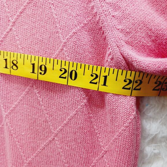 Sweater Size XL Peach Pink Embroidery Bead Bloomcore Grandmacore Applique Floral - Picture 12 of 16